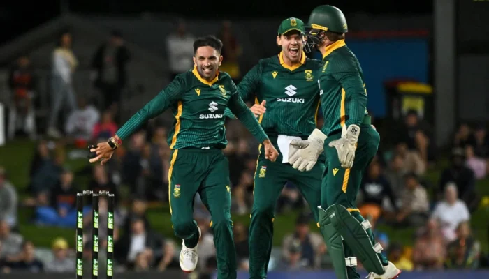 Maharaj’s five-for powers South Africa to emphatic win over Australia